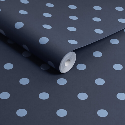 Cath Kidston Button Spot Navy  Dotty Wallpaper 1
