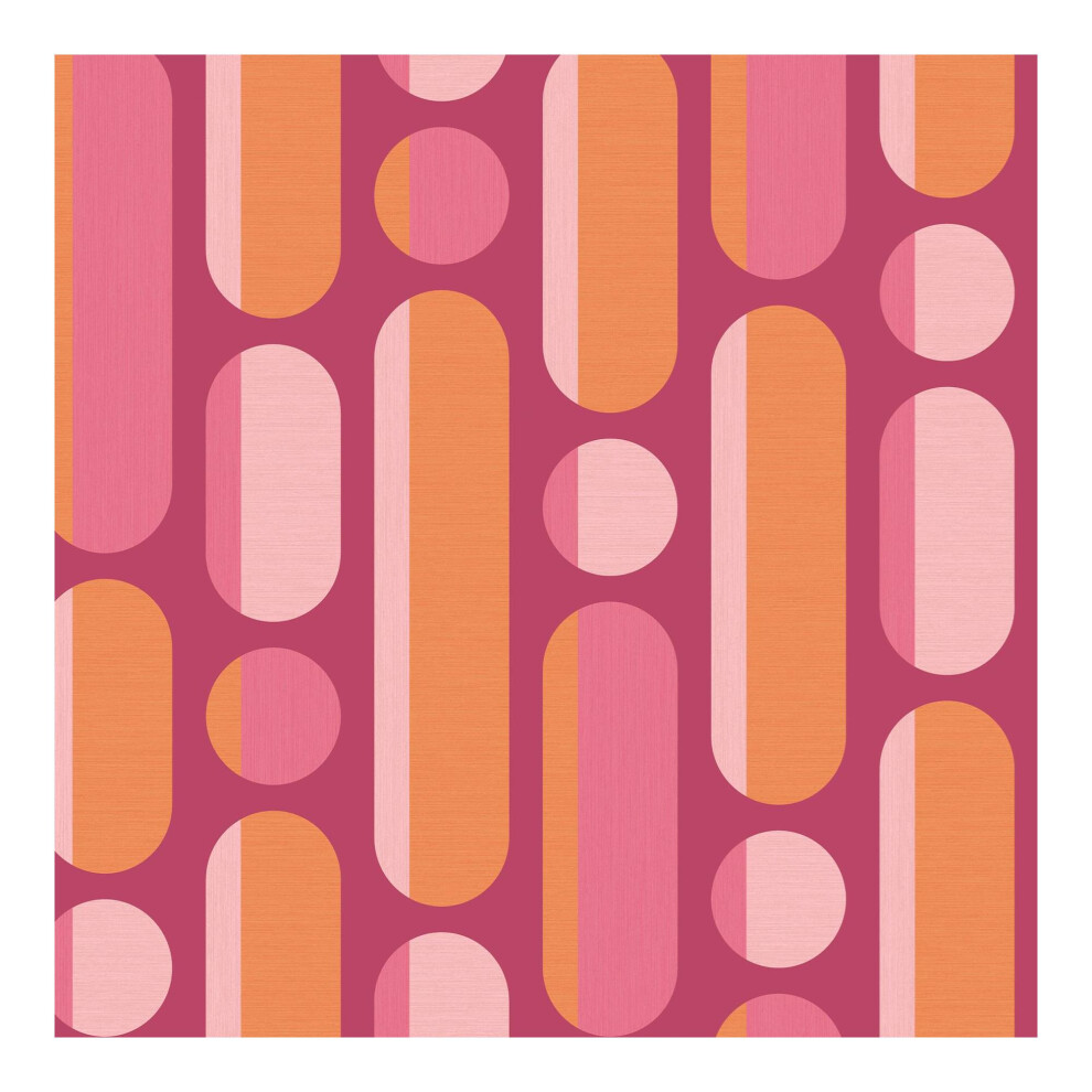 Envy Morse Neutrals Geometric Wallpaper Pink