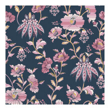 Cath Kidston Friendship Garden Navy Floral Wallpaper