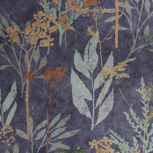 Superfresco Easy Superfresco Easy Solstice Navy Copper Floral Wallpaper 2