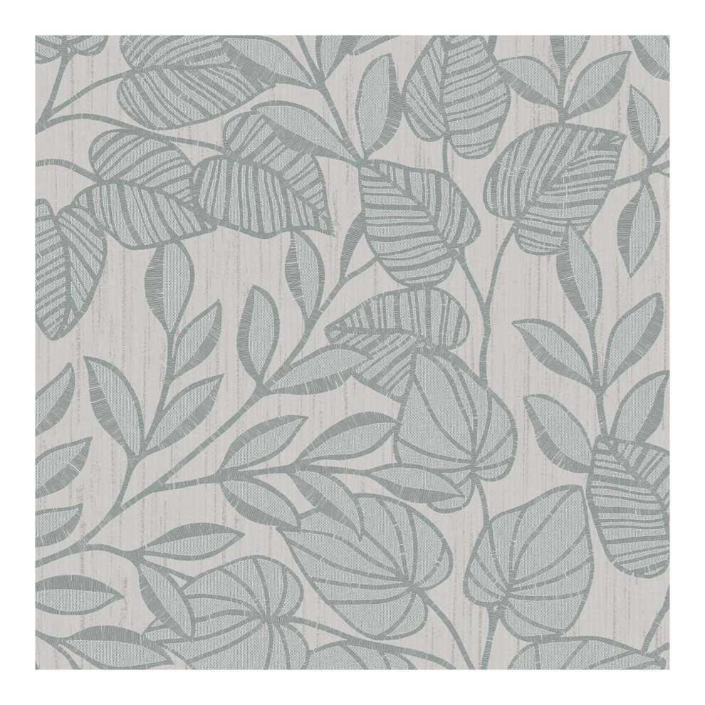 Superfresco Linden Leaf Trail Duck Egg Wallpaper 5011583794854