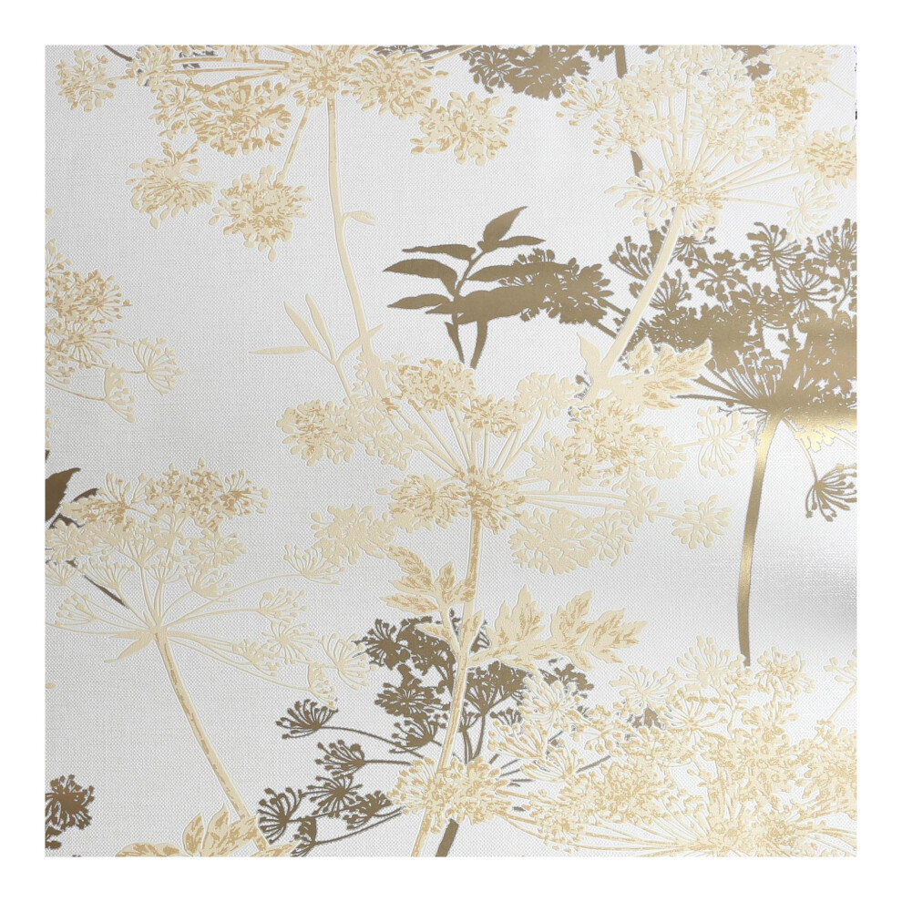 Superfresco Meadow Cream Wallpaper - Seed Head Design - Metallic Shadows - Textured - Paste-the-Wall - Image 6