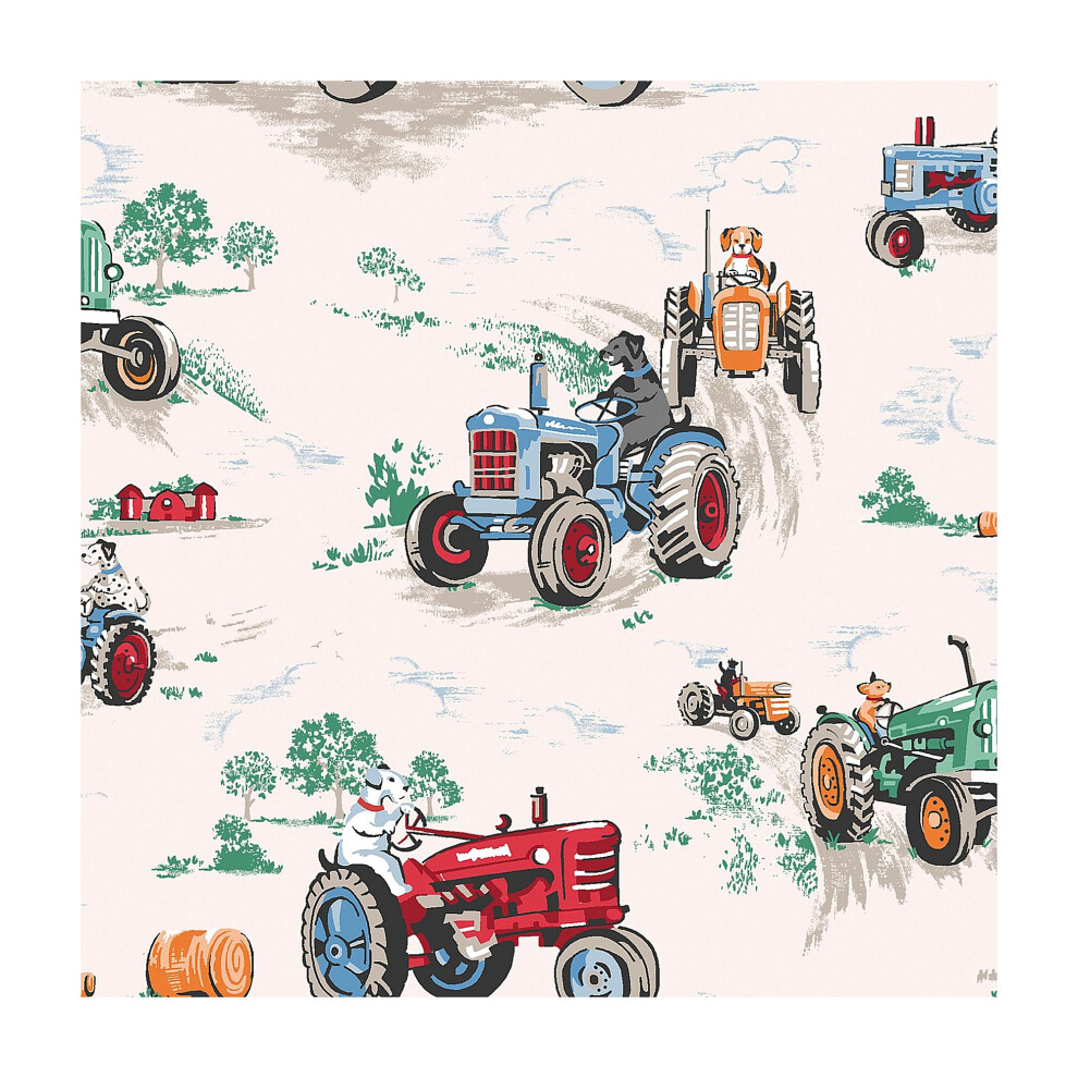 Cath Kidston Tractor Multi Wallpaper