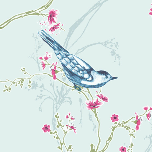 Superfresco Easy Superfresco Easy Songbird Duck Egg Tree Silhouette Butterfly Wallpaper 2