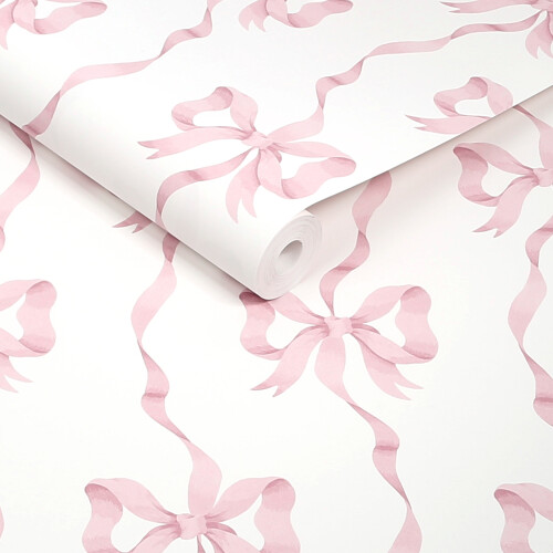 Cath Kidston Ribbon Bow Pink Wallpaper 1