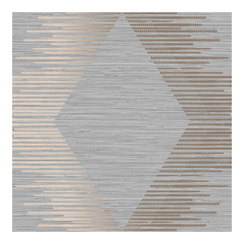 Superfresco Easy & Rose Serenity Large Scale Geometric Wallpaper Grey/Gold