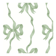 Cath Kidston Ribbon Bow Sage Wallpaper