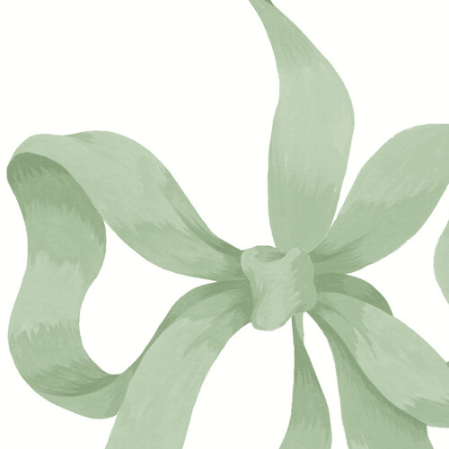 Cath Kidston Ribbon Bow Sage Wallpaper 2