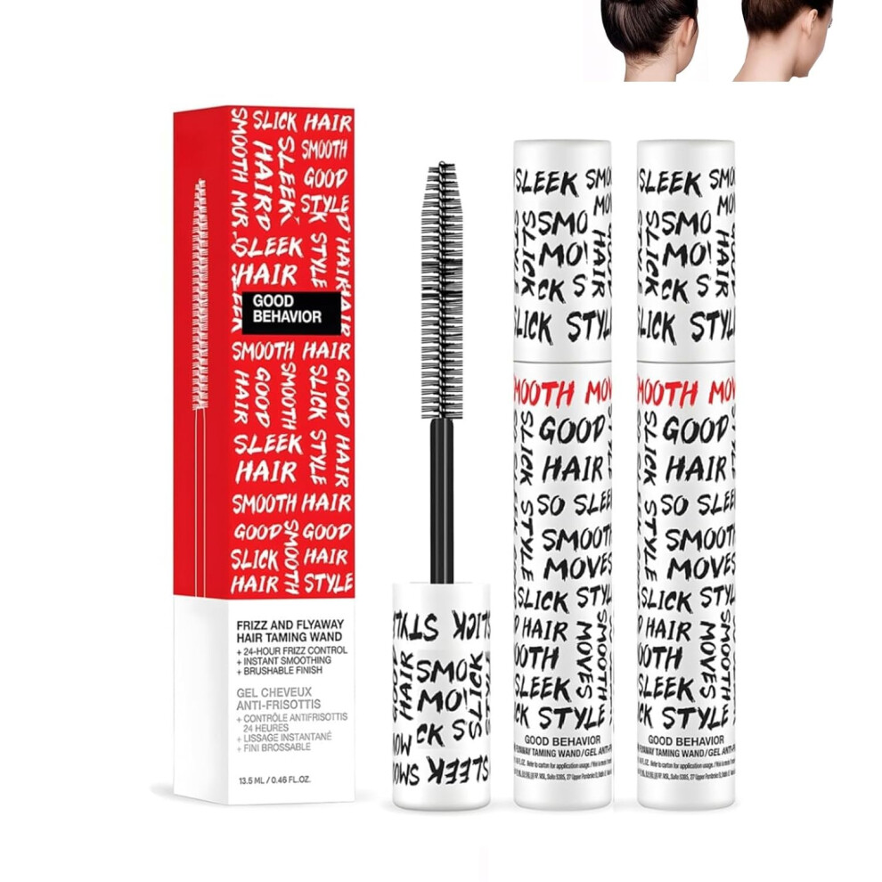 Hair Taming Wand for Flyaways AntiFrizz Hair Stick with Vitamin E, Instant Frizz Control, 2pcs