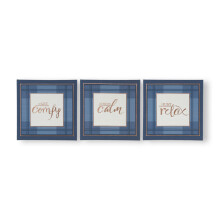 Art for the Home Heritage Tweed Trio Set of 3 Printed Canvas