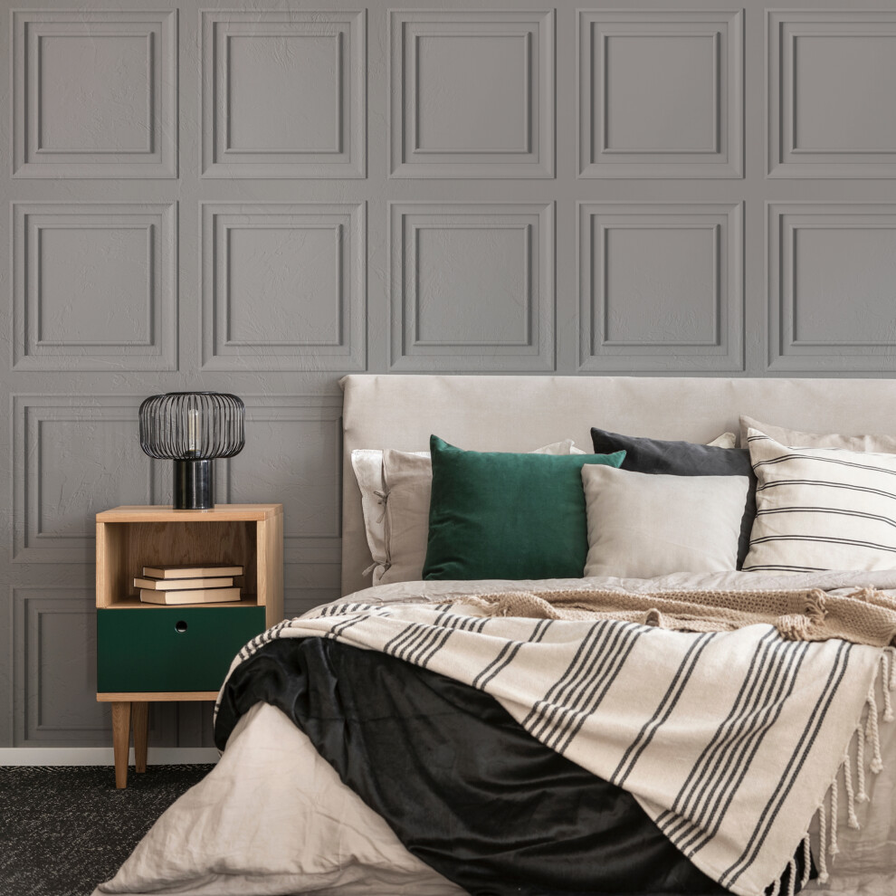 Fresco Unisex Grey Wood Panel Wallpaper In | Size: 10000Mm X 520Mm - Image 7