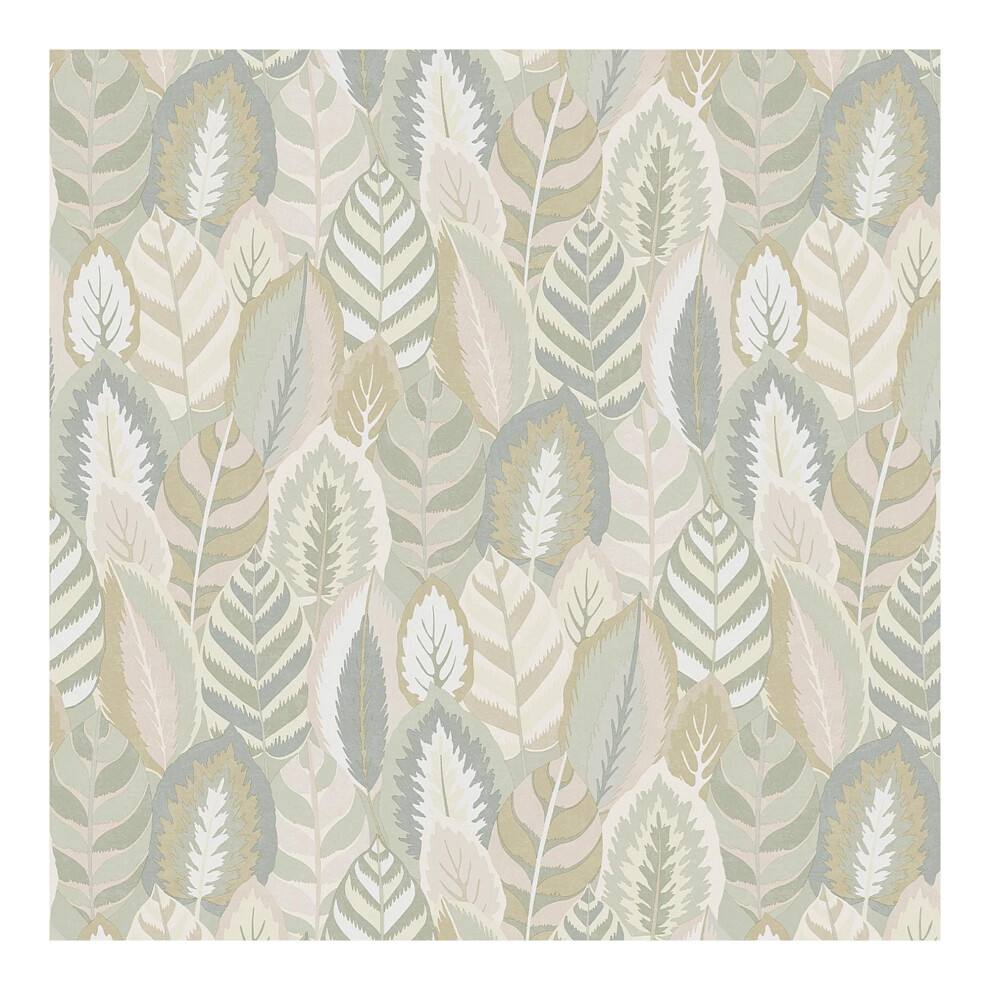 Sublime Arty Leaves Sage Wallpaper 5011583582482