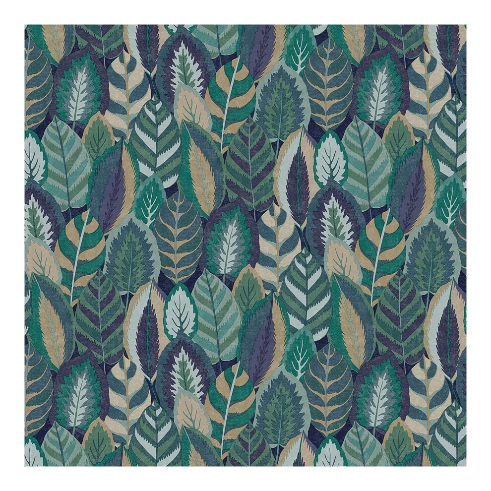 Sublime Arty Leaves Blue Wallpaper 5011583582451