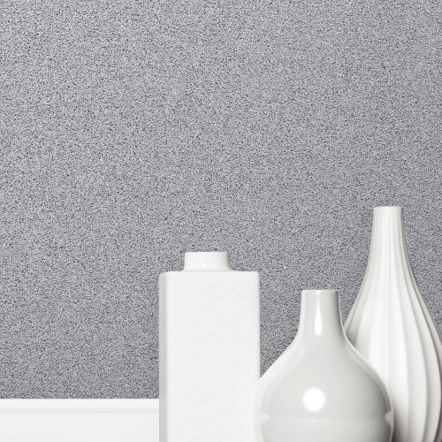 Fine Decor Sparkle Silver Glitter Wallpaper