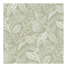 Fresco Artisan Leaf Sage Wallpaper