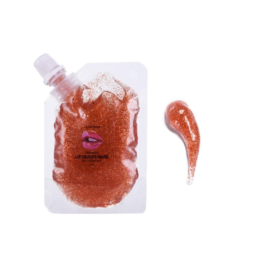 Moisturizing Transparent Lip Gloss Base with Deep Hydration and Pearlescent Shine, 20ml Orange