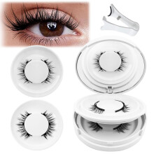 Magnetic Eyelashes with Applicator, Natural Glue Reusable Lash Kit for Daily Wear (Natural Iris)