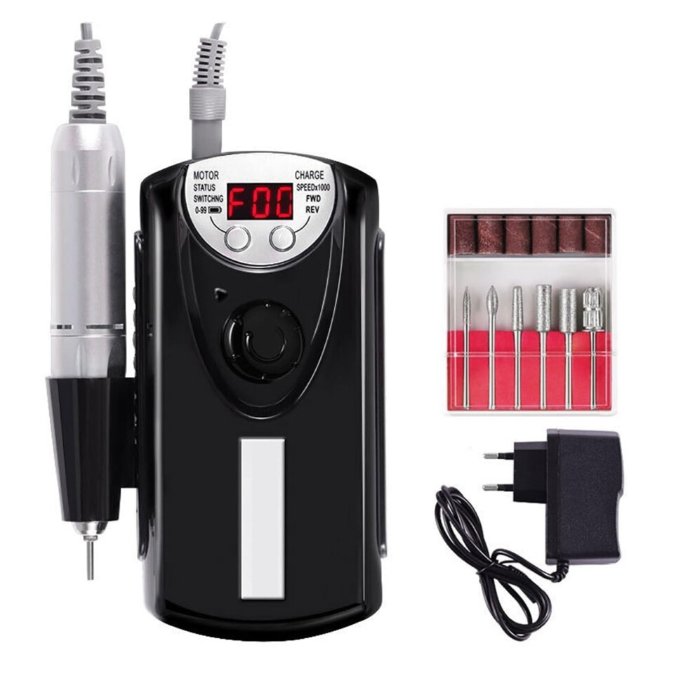 Electric Nail Drill 30000 RPM Rechargeable Professional E File for Acrylic and Gel Nails
