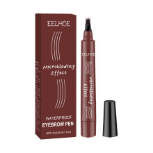 Waterproof 4 Tip Microblading Eyebrow Pen Long Lasting Natural Hair Strokes Pencil for Beginners Winered
