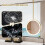 Round Gold LED Bathroom Mirror with ThreeTone Lighting, Ceiling Mounted Vanity, 40cm Diameter 5