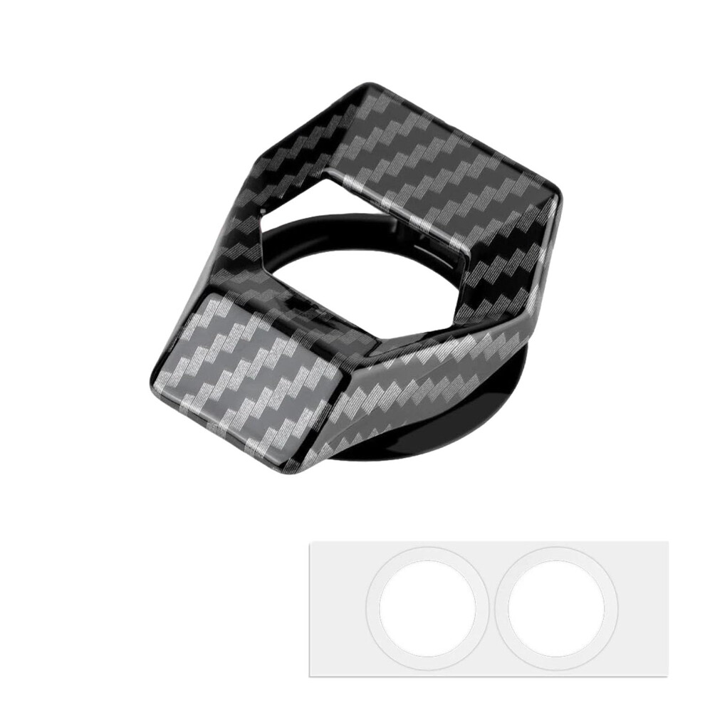 Carbon Fiber Car Engine Start Stop Button Cover, Push To Start Ignition Protector For Safety 9092120577341