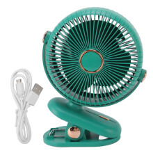 Ventilador de mesa com clipe, 3 velocidades, portátil e seguro, branco