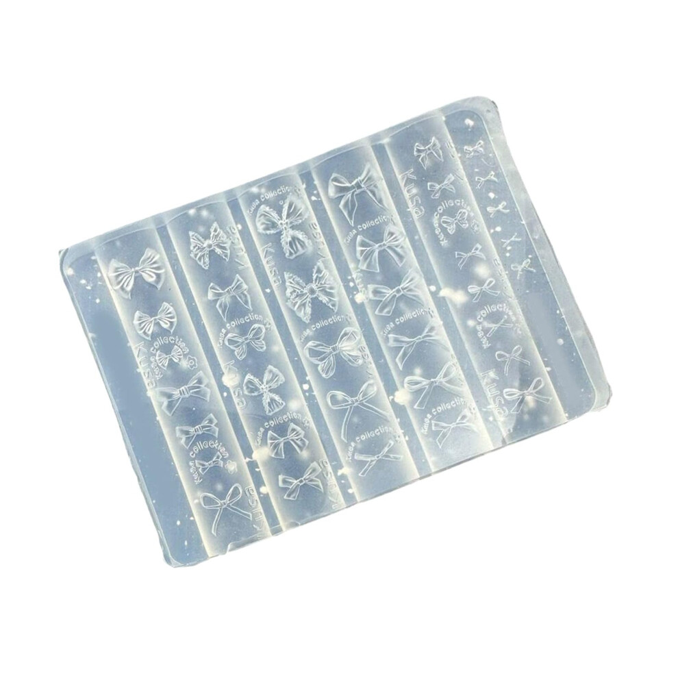 Silicone Nail Art Mold for Bowknot Designs Easy Demolding Reusable Salon and Home Use