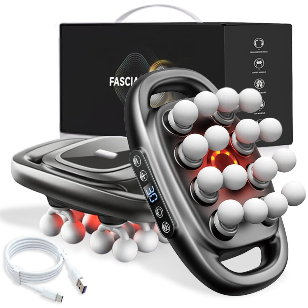 Massage Gun Deep Tissue Massager with 16 Heads, 30 Speeds, Quiet TypeC Charging for Muscle Pain