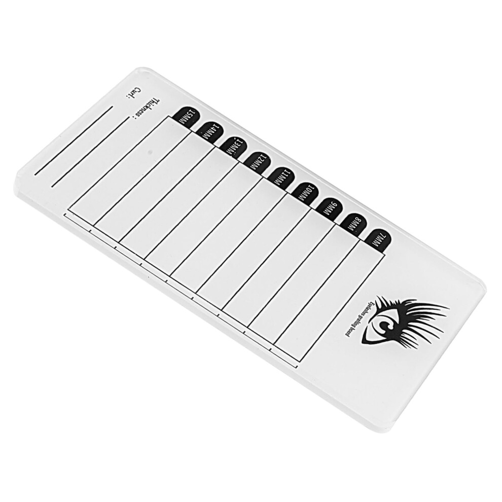 Acrylic Eyelash Extension Board with Clear Length Indicators, Dual Layer Lash Display Tray for Salons