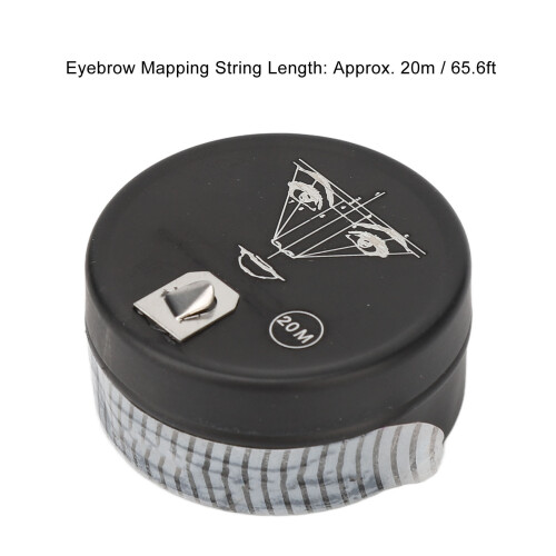 Pre Inked Brow Mapping String 65.6ft Black 20m 1