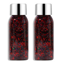 2Pcs Liquid Glitter Eyeshadow Set, Long Lasting Pigmented Metallic Shimmery Gel Formula 30ml