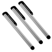 Stylus Pens for Touch Screens 30 Pack Silver Slim Ergonomic Grip for Accurate Capacitive Control