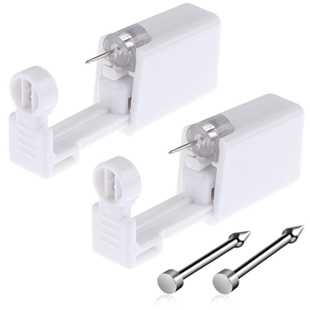 Nose Piercing Gun 2 Pack Self Nose Piercing Kit with Disposable Gun and Studs for Cartilage Helix