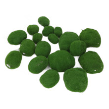 Faux Moss Covered Stones 18 Quantity