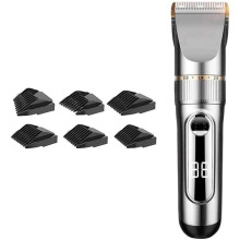 Hair Clippers for Men, Professional Cordless Waterproof Trimmer with Titanium and Ceramic Blades