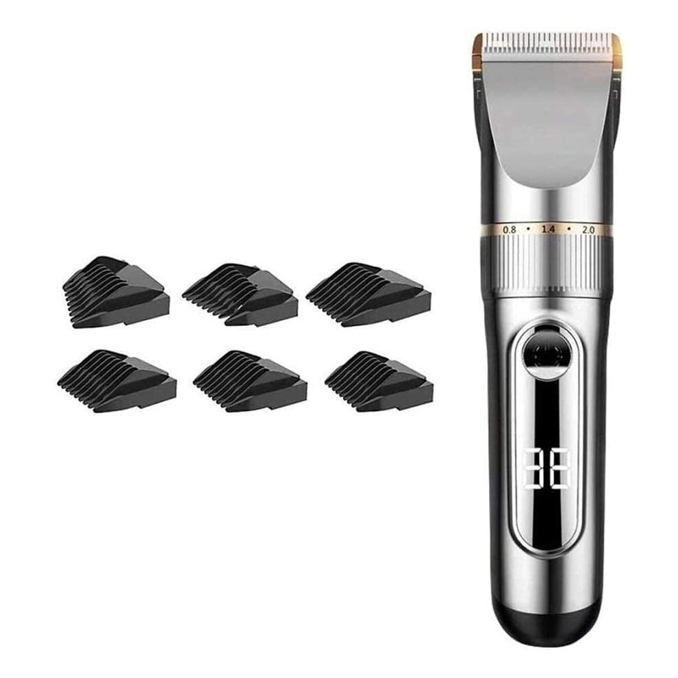 Hair Clippers for Men, Professional Cordless Waterproof Trimmer with Titanium and Ceramic Blades