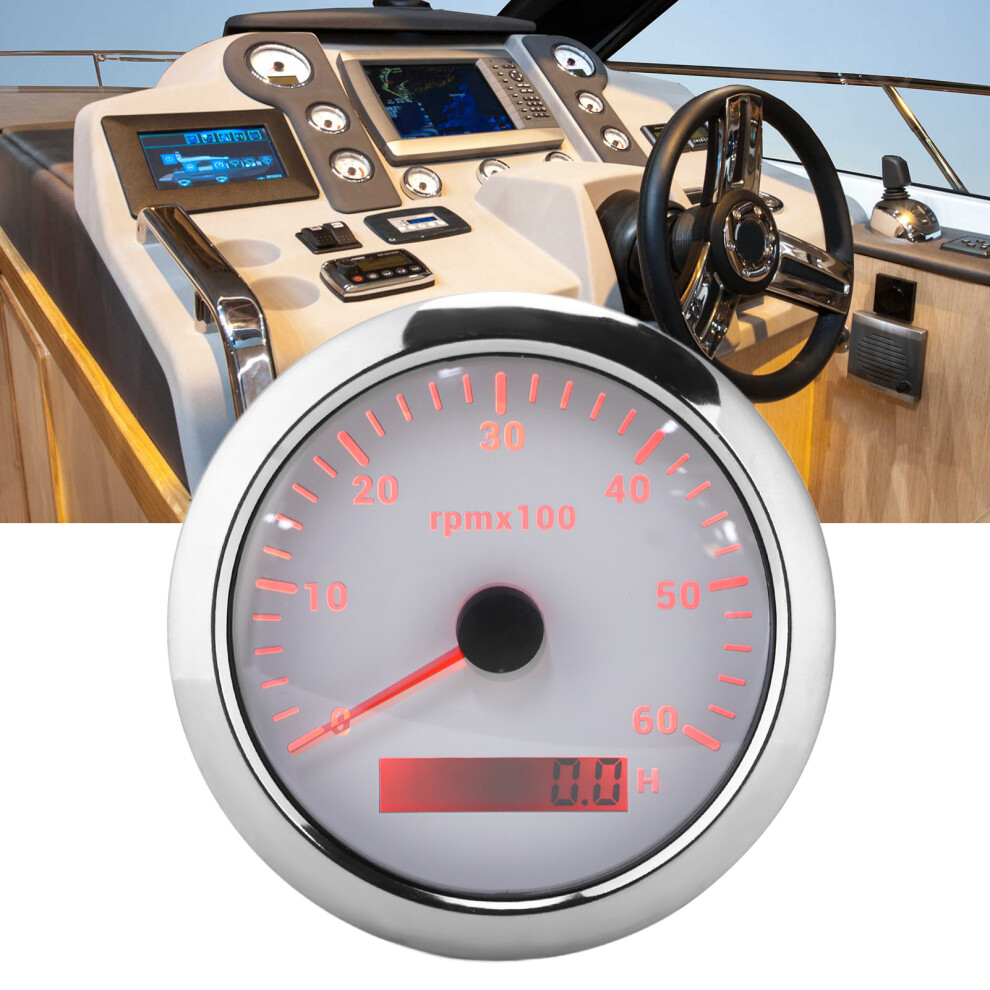 85Mm Rgb Backlight Tachometer 0-6000Rpm For Automotive & Machinery 8791390586282