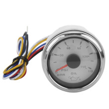 52 mm Öldruckanzeige Zeiger, farbige Hintergrundbeleuchtung, 10-184Ω