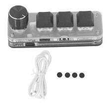 Mechanical Macro Pad With Knob And RGB Effects, Programmable Mini Keyboard For Office And Game Enthusiasts, Customizable Keypad With USB Connectivity