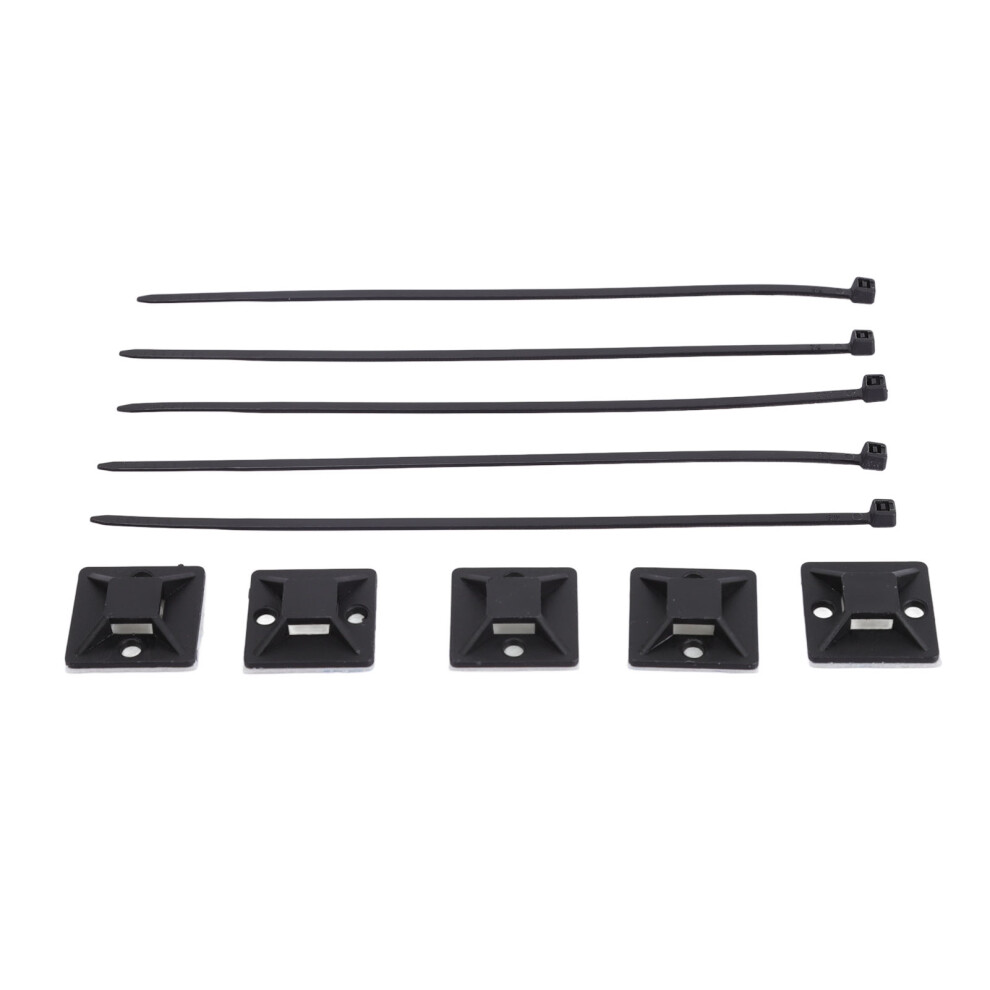 200Pcs Black Nylon Zip Ties 20X20mm High Temp Strong Self Locking 9381390461635