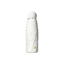 Compact Travel Umbrella White B, Windproof Reinforced Ribs, 99% UV Protection, Lightweight Folding Sun Rain Umbrella for Women and Men