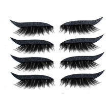 Reusable Eyeliner and False Eyelash Stickers Set Waterproof Easy Application 7 Color Options