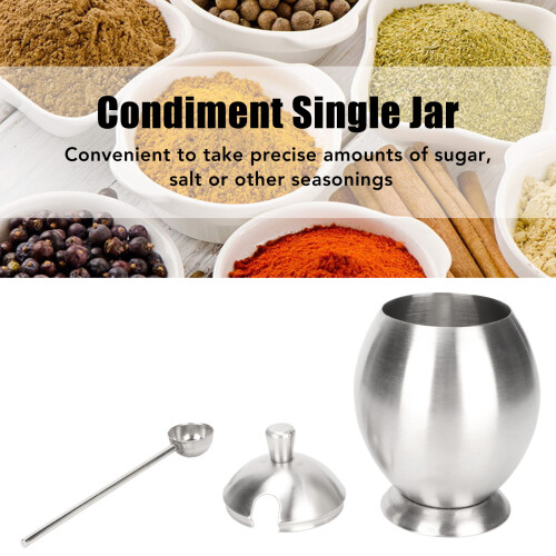 Egg Shaped Stainless Steel Sugar Jar
