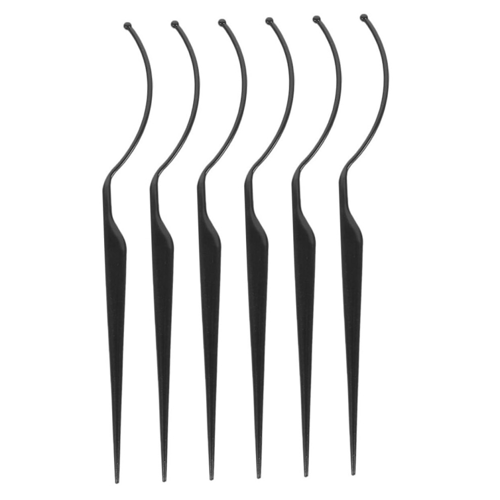 6pcs Acrylic False Eyelash Holder Reusable Display Sticks for Salon and Makeup Studio Use