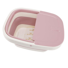 Collapsible Foot Bath Basin with Massage Bottom, Foldable Foot Spa Tub for Home and Travel Use