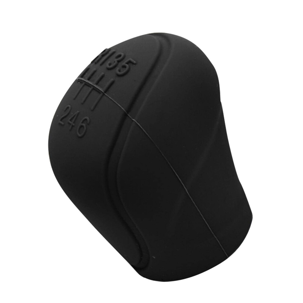 Car Gear Shift Knob Cover, Antislip Silicone Protector For Scratch Protection, Universal Black 9113335853911