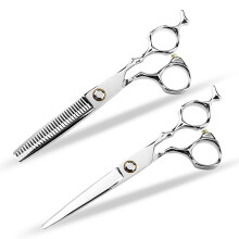 6 Inch Professional Hair Cutting Scissors Set, Japanese Stainless Steel Barber Shears, Silver