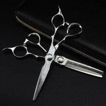 6 Inch Damascus Steel Hair Cutting Scissors with Precision Sharp Blades and Ergonomic Comfort Grip