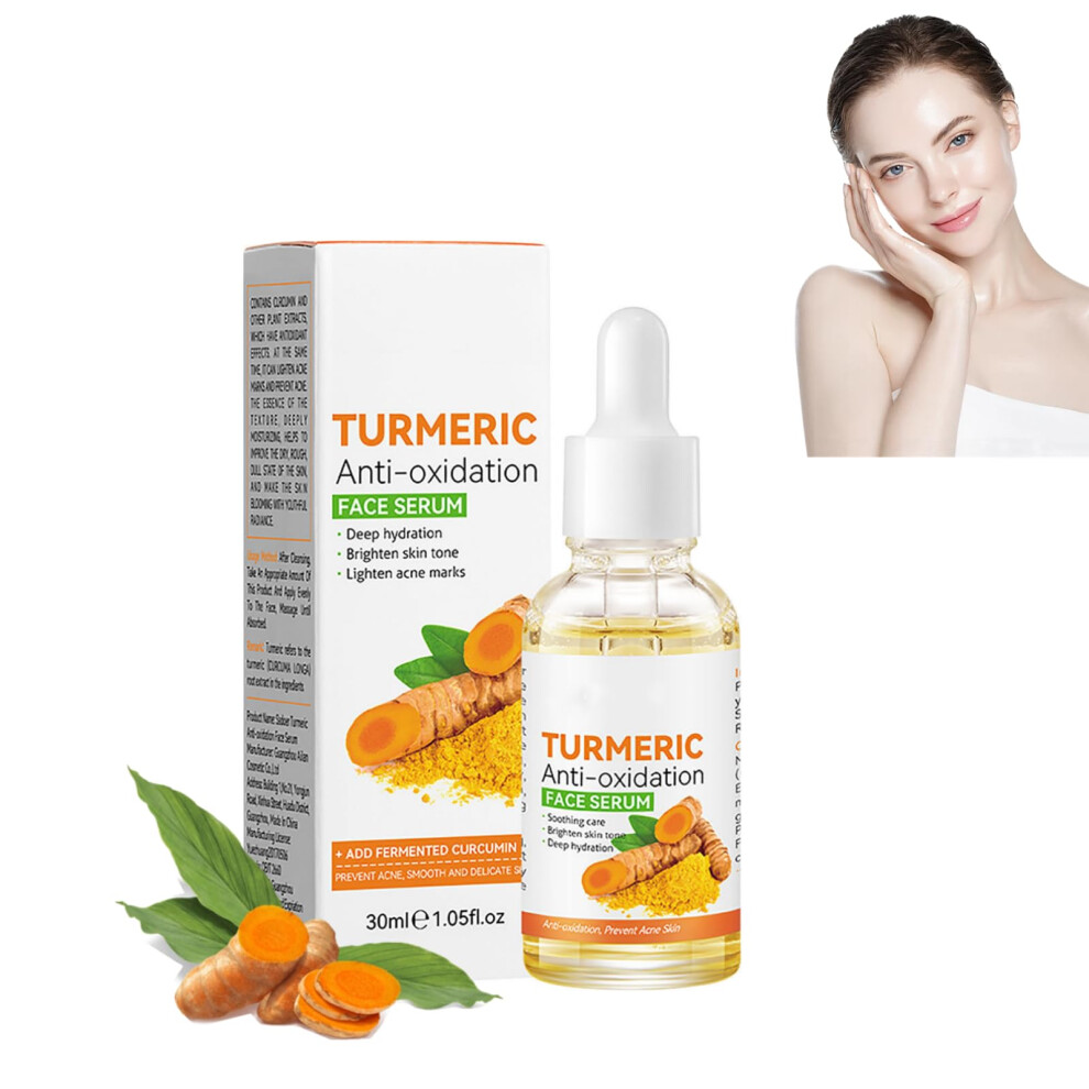 Turmeric Face Serum for Glowing Skin, Natural Facial Oil, Evens Tone and Deep Hydration, 1PCS