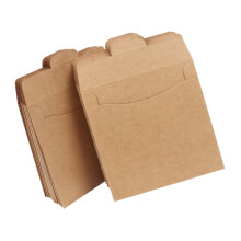 100pcs Kraft Paper CD Sleeves Brown Cardboard DVD Envelopes Retro Design for Versatile Storage